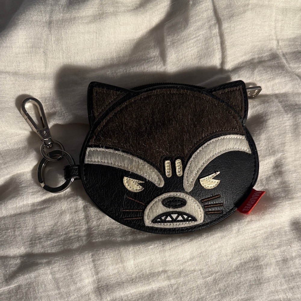 Loungefly Marvel Black and Brown Rocket Raccoon Coin Purse
